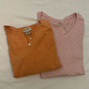 Two Eddie Bauer Tops, Large